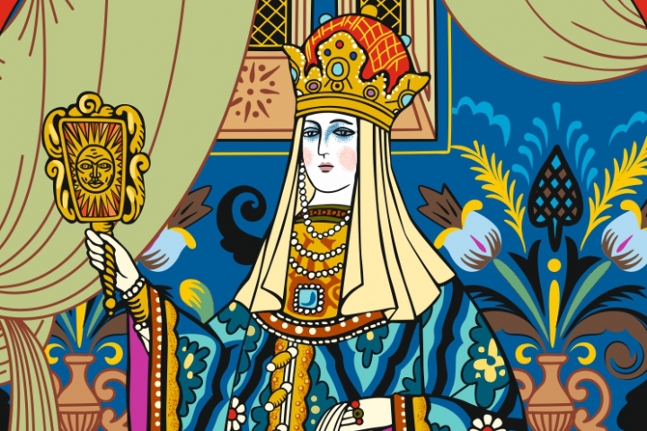 Перевод в вектор иллюстрации И. Билибина