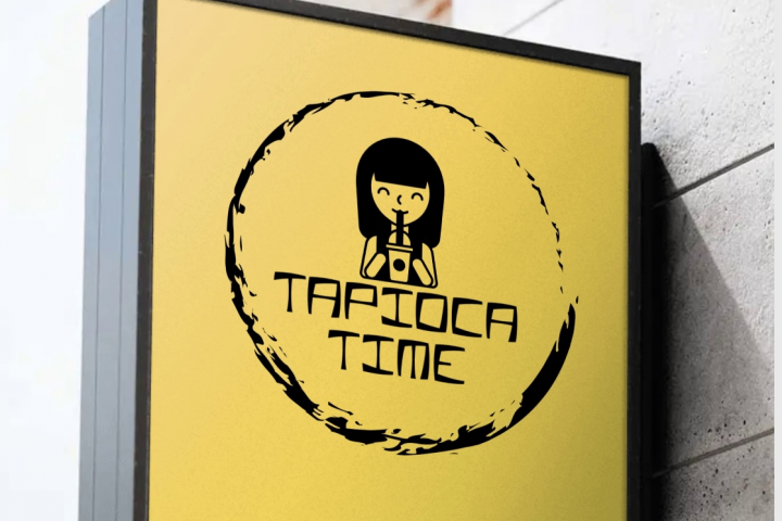 Логотип для кафе "TAPIOKA TIME" (bablle tea и др. напитки)