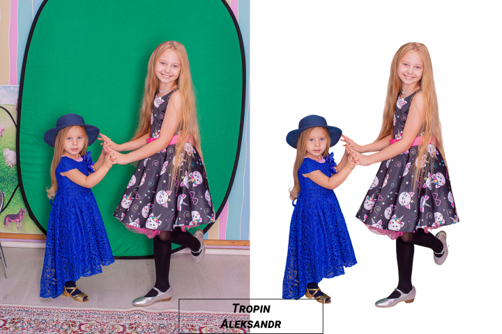 Обработка фотографий, удаление фона (дети)