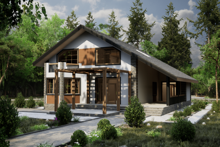 Визуализация коттеджа