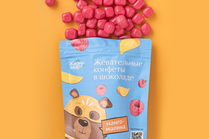 Разработка упаковки жевательных конфет "Жизнь март"