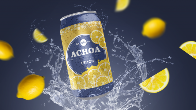 Этикетка для "Achoa" (лимон)