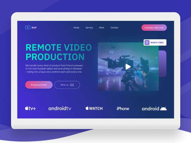 Website for REMOTE VIDEO PRODUCTION