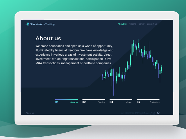 Trading business card website
