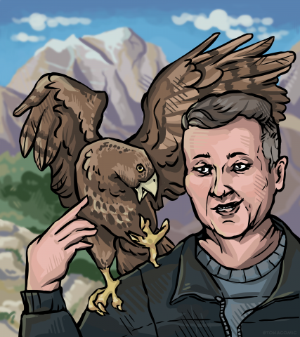 Портрет с птицей