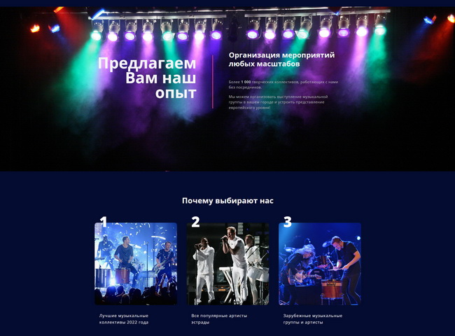 Организация концертов
