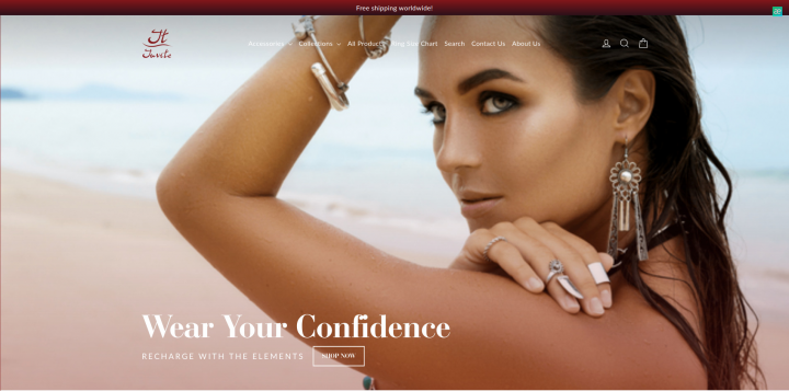 Магазин Shopify - ювелирные украшения вдохновленные природой