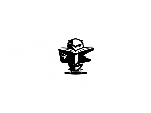 owl with book sign