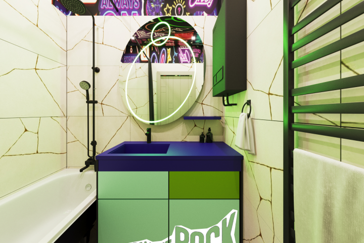 Дизайн-проект квартиры 56м2  для программиста