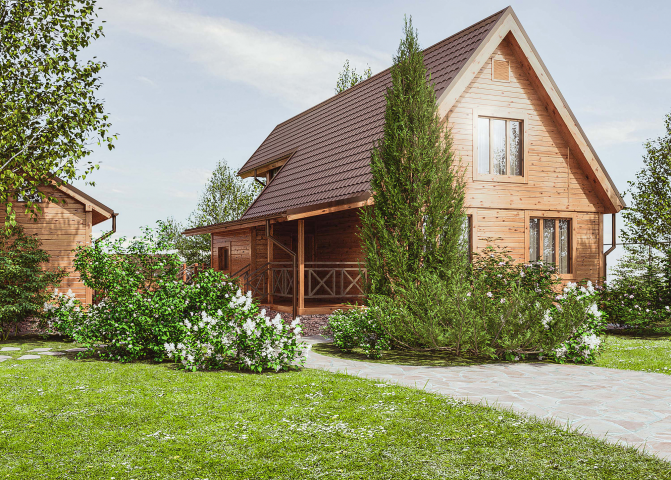 Визуализация Дома с ландшафтом