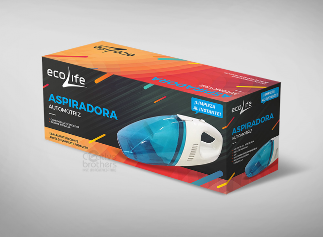 Дизайн упаковки для ручного пылесоса ecoLife