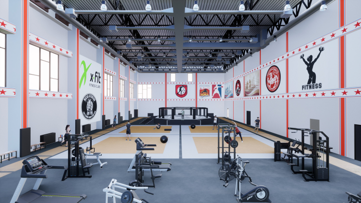 Оформление спортзала.