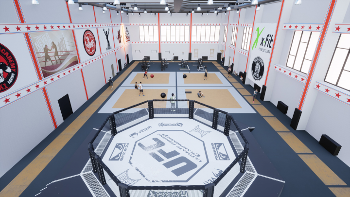 Оформление спортзала.