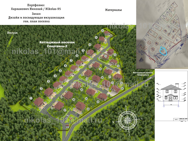 Ген. план коттеджного поселка
