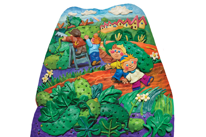 один из планов поп-ап странички объёмной книги