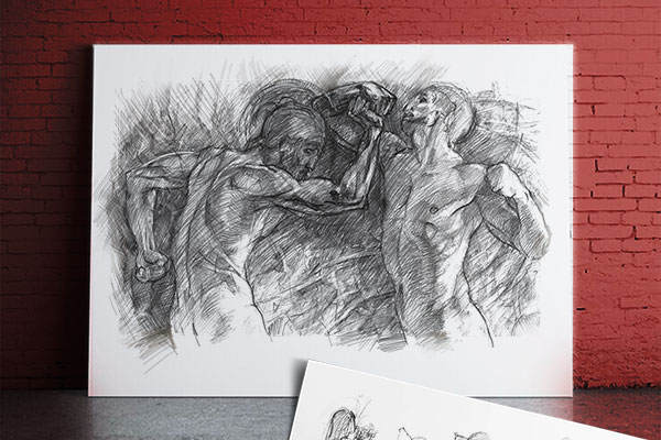 натуралистичные наброски  для реализации в скульптуре