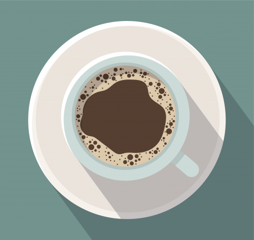 Чашка кофе в векторе