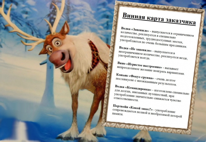 ЧТО ПЬЮТ ЗАКАЗЧИКИ?