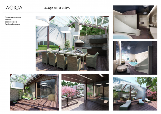Проект террасы,барбекю и  SPA частного дома