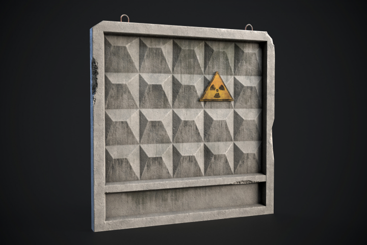 Бетонный забор Game ready prop