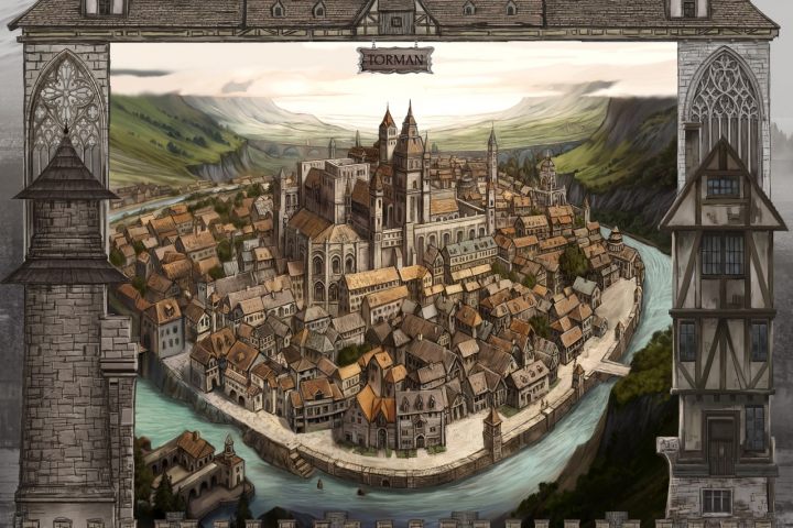 Фоновый рисунок  города.