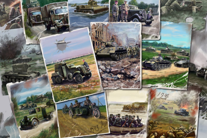 Рисунок для карточной игры второй мировой войны.