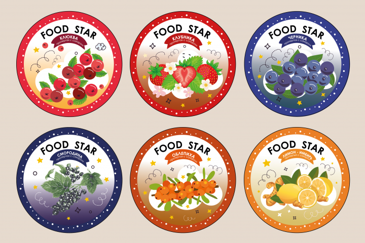 Дизайн этикеток FOODSTAR