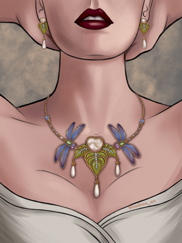 Иллюстрация - винтажные украшения.