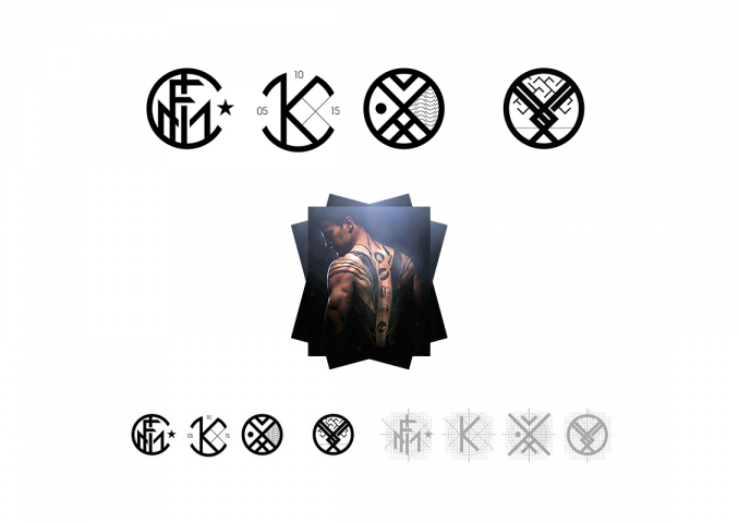 Разработка тату в виде знаков