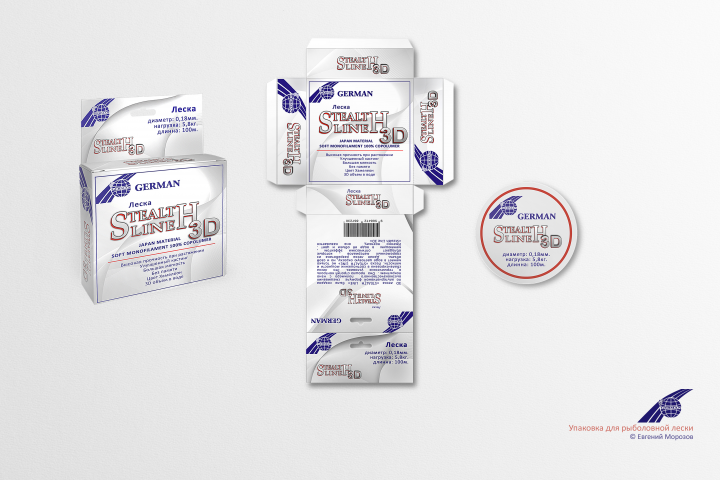 Дизайн  упаковки для лески.