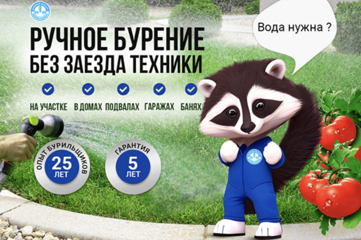 Ручное бурение без заезда техники