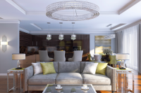 Гостиная в квартире 160 кв.м.