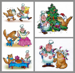 Фирменные персонажи. Для «Миасские кухни»