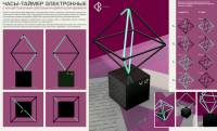 Часы-таймер с концептуальным индикатором времени