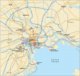 Карта окрестностей Токио