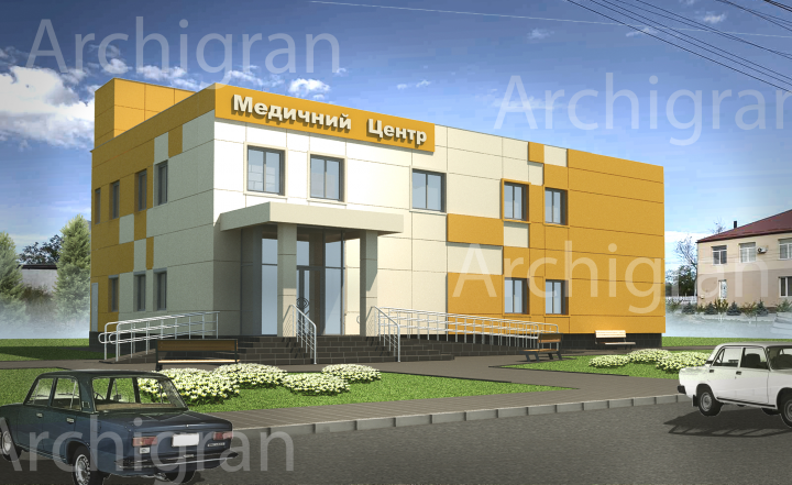 Дизайн фасада мед. центра