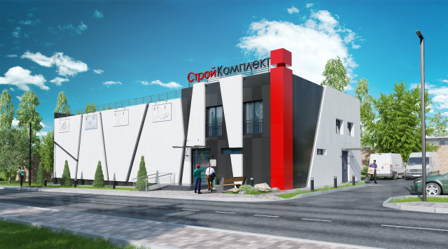 Дизайн и визуализация фасада для компании СтройКомплект