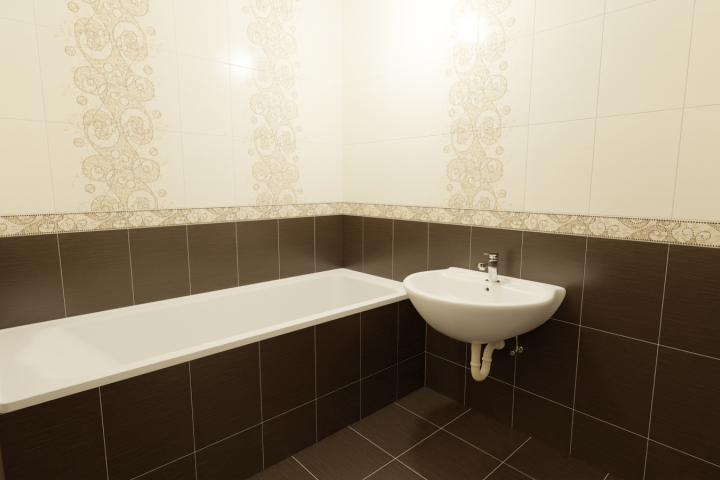 Дизайн плитки ванной комнаты.