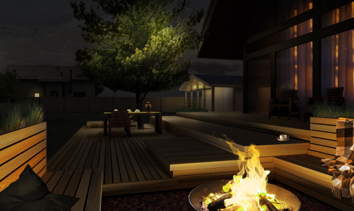 проект благоустройства территории перед загородным домом