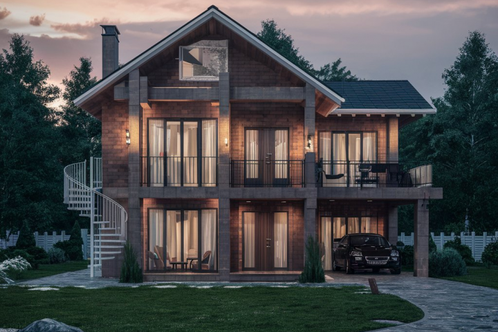 Представить изображение жилого дома