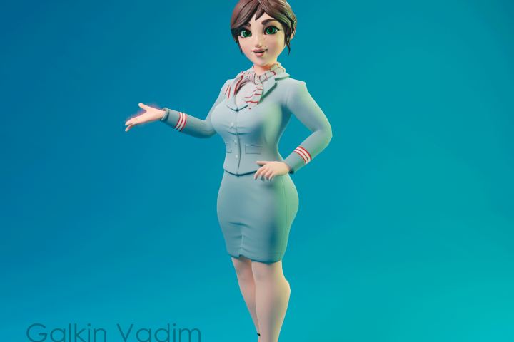 3D animated cartoon character for business