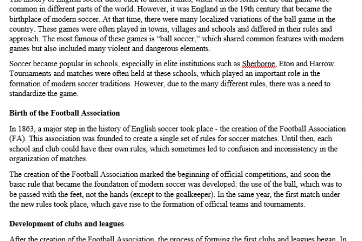 перевод про английский футбол