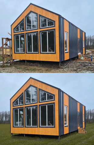 Добавление травы на фото и чистка участка от мусора