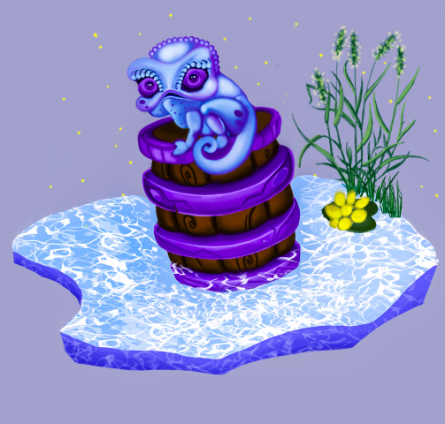 бочка  с рептилией