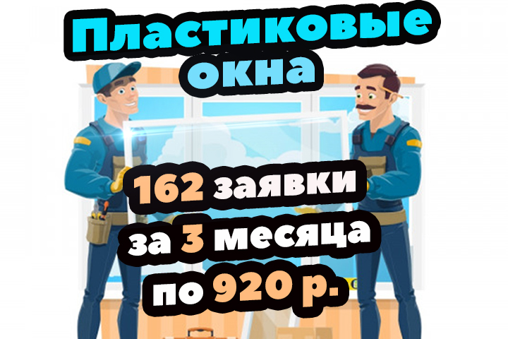 Как получить 162 заявки за 3 мес на установку пластиковых окон?