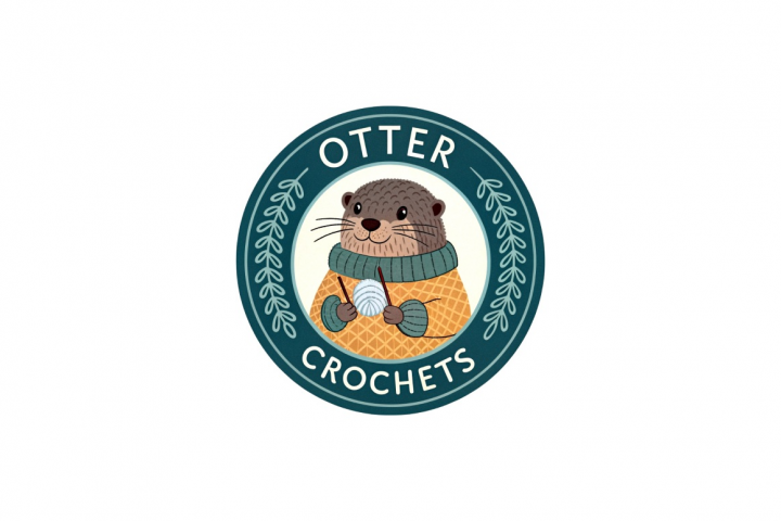 Логотип "otter crochets"