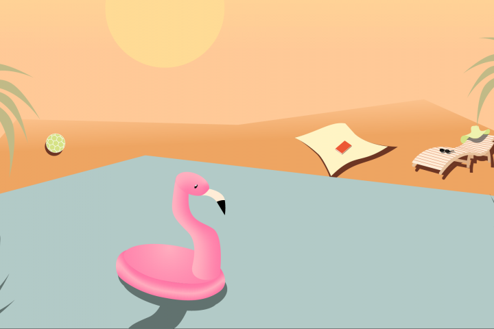 Векторная иллюстрация с летним вайбом