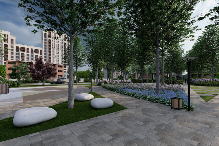 Проект Сквера Четырех стихий в Перми