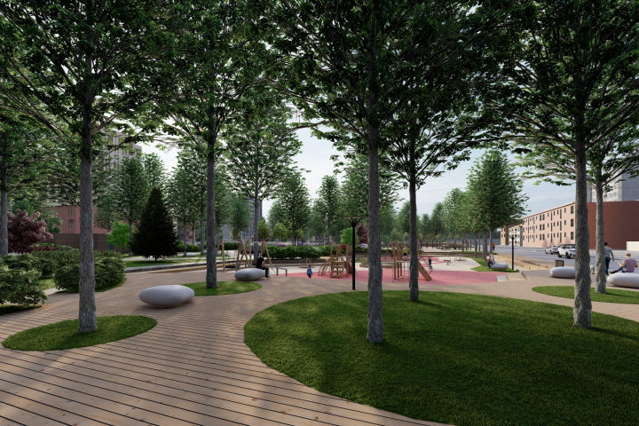 Проект Сквера Четырех стихий в Перми