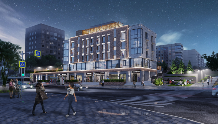 Дизайн фасадов и визуализация  клубного дома в г. Первоуральск